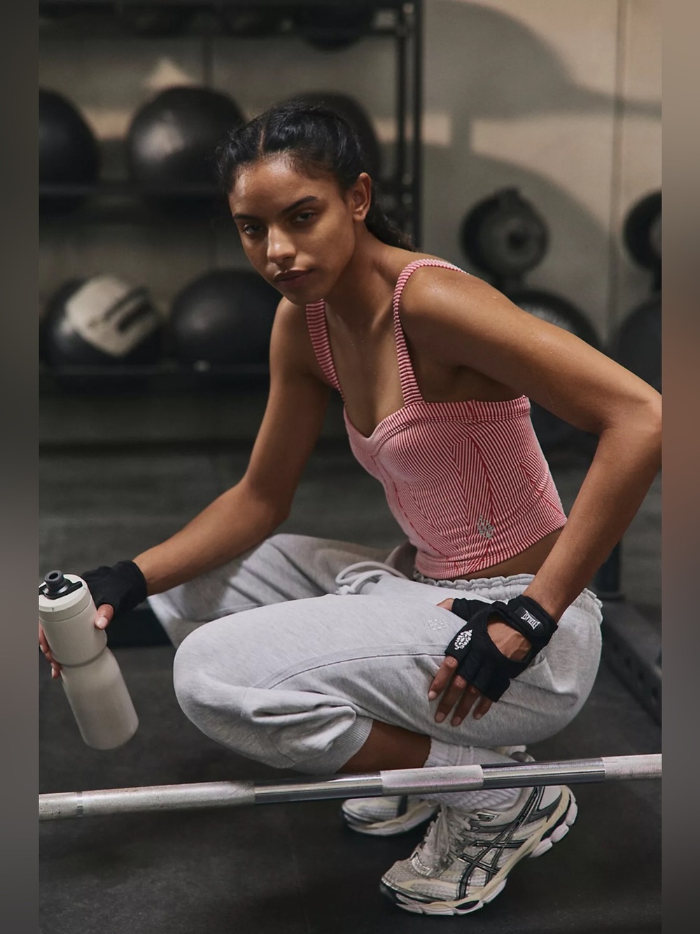 Free People Movement Active Blush Perfectly Plaited Ribbed Cami Tank Top - Picture 9 of 13